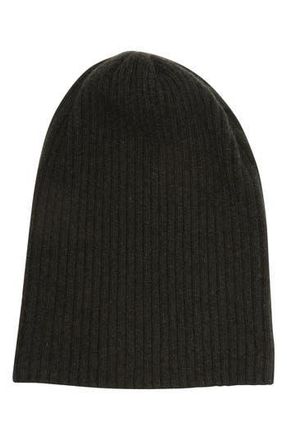 Portolano Slouchy Cashmere Beanie in Green Menagerie at Nordstrom Rack