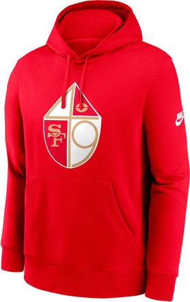 Nike San Francisco 49ers Club Logo Nike Mens NFL Pullover Hoodie in Red | NKDK65N73V-N09