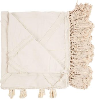 Bazar Bizar Colcha de algod&oacute;n en marr&oacute;n 300x240x1 cm