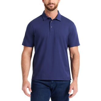 Robert Graham Furlan Solid Stretch Cotton Polo in Navy at Nordstrom Rack, Size Xx-Large