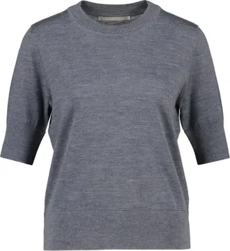 Mercer Amsterdam Truien & Vesten, Dames, Blauw, XL, Ronde hals gebreid