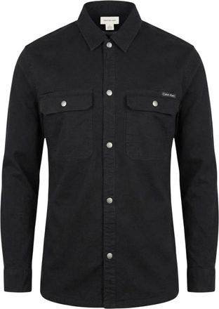 Calvin Klein Jeans Denim overhemd met lange mouwen - Heren - Spijkeroverhemden - Zwart - 2XL - Denim - Overhemden