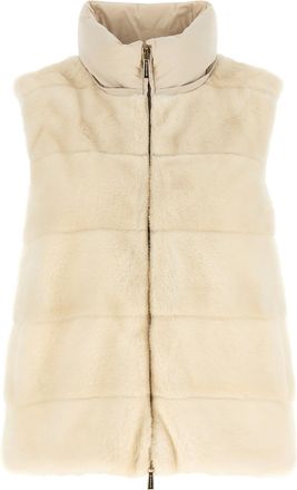 Moorer Wool-Shearling 2-in-1 Down Jacket - White