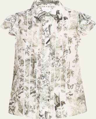 Alice & Olivia Daybreak Minda Ruffle Blouse