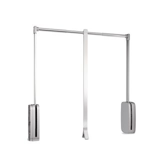 Emuca Emuca - Colgador Abatible Para Armario Sling, Ancho Regulable 600-830mm, Acero Y Pl&aacute;stico, Cromado