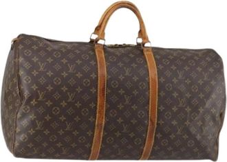 Louis Vuitton Pre-owned Weekend Bags, female, Brown, Size: ONE SIZE Pre-owned Vintage Canvas Weekend Bag
