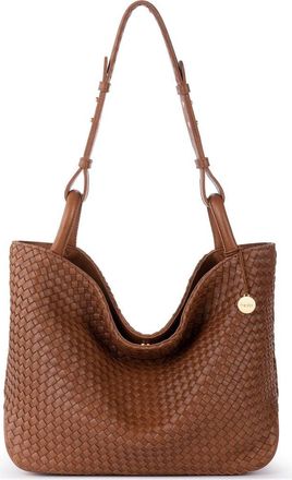 The Sak Los Feliz Medium Tote Woven Leather Bag in Cognac Woven at Nordstrom