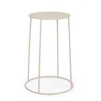 Konte Design Lote de 4 mesas de centro de acero beige