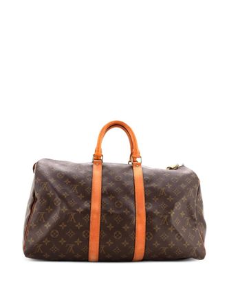 Louis Vuitton Borsa a tracolla Keepall 45 in tela con monogramma - Marrone