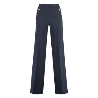 Pantaloni Torino Taylor Wijde Broek - Dames - Broeken - Blauw - Maat: XS Wol