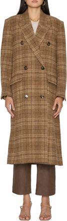 Isabel Marant Lexana Double Breasted Midi Coat In Caramel