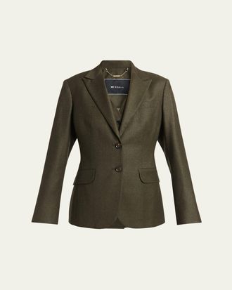 Kiton Metallic Wool Single-Breasted Jacket