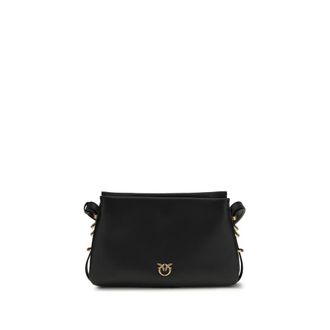Pinko Black Calf Leather Bos Taurus Shoulder Womens Bag