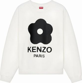 Kenzo Mens Kenzo Black Boke Flower Printed Sweatshirt in White - Size: 38
