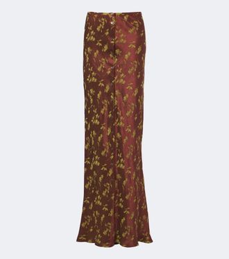 Dries Van Noten Floral jacquard maxi skirt