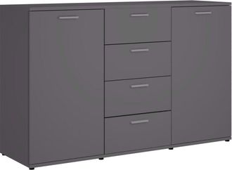 vidaXL Vidaxl - Aparador de madera contrachapada gris 120x35,5x75 cm