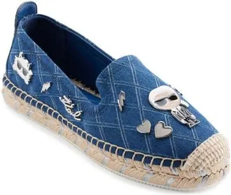 Karl Lagerfeld Michaela Espadrille Flat in Blue at Nordstrom, Size 9.5