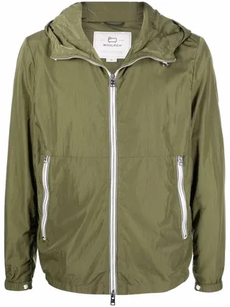 Woolrich hooded zip-fastening jacket - men - Polyamide/Polyamide - L - Green