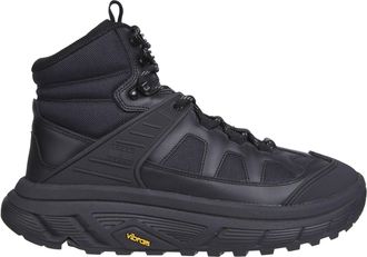 Tommy Jeans Black Leather Urban Padded Collar Boots