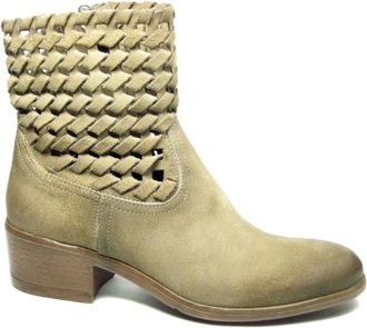 Mjus Schoenen, Dames, Beige, 36 EU, L48213 Enkellaarsjes