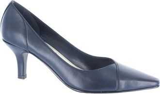 Easy Street Womens Easy Street Chiffon Pumps Blue Pointed Toe Kitten Heel HAWK824