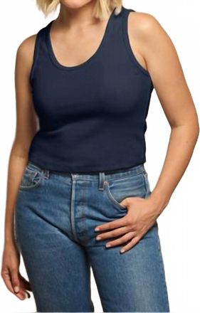 perfectwhitetee Blondie Tank Top In Navy