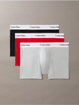Calvin Klein Mens Icon Cotton Stretch 3-Pack Low Rise Trunk - Multi - XL