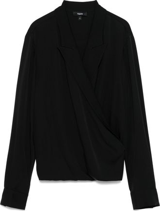 Theory Pk Lapel Wrap Bl.Mod