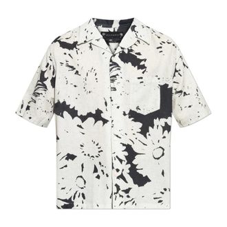 AllSaints Short Sleeve Shirts, male, Gray, Size: XL Girona Shirt