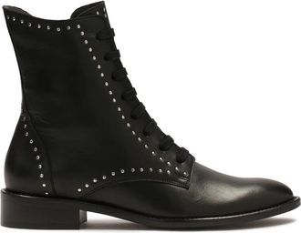 Kazar Veterschoenen versierd met studs - Dames - Veterlaarzen - Zwart - 37 EU - Leer - Schoenen