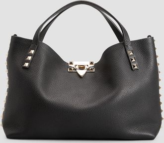 Valentino Garavani Rockstud Calfskin Small Tote Bag