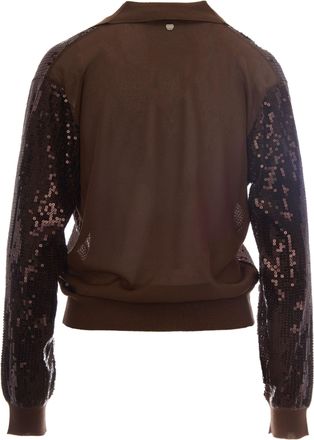 Liu Jo Womens Knit Top Biscuit Sequins Viscose Polyamide Tops