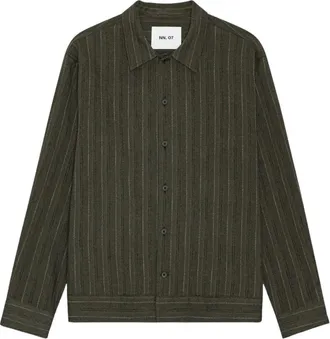 Nn.07 Reed Overshirt - Heren - Casual Overhemden - Groen - L - Katoen - Overhemden