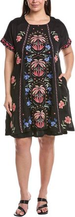 Johnny Was Plus Isla Raglan Midi Dress