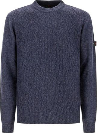 Peuterey Maglione a coste con girocollo - - Knitwear - Uomo - Blu - M