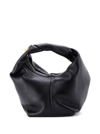 Valentino Garavani Roman Stud Leather Medium hobo bag - women - Calf Leather - One Size - Black