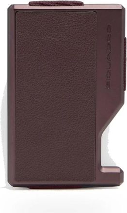 Piquadro Accessoires, Dames, Rood, ONE Size, Leer, Mag Safe Kaarthouder van Metaal en Leer met Elastische Band