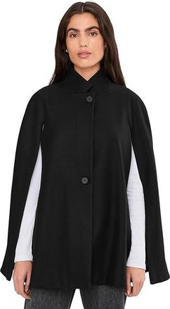 AllSaints Lunis Cape Coat Womens Coat Black : LG, Cashmere/Polyamide/Wool