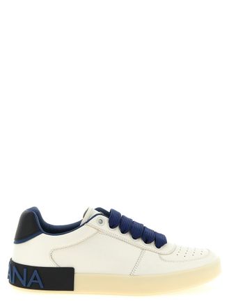 Dolce & Gabbana Blue White Logo Sneakers