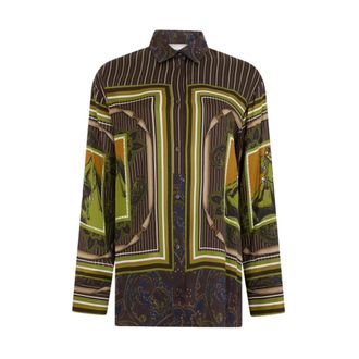 Iceberg Shirt in viscose with print - Dames - Blouses & Shirts - Veelkleurig - Maat: 2XS Viscose