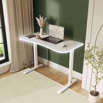 X Rocker Oka RGB LED Office Desk with Wireless Charging in White | Size: Small