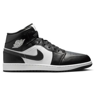 Nike Jordan Mens AJ 1 Mid - Basketball Shoes Black/White/Off Noir Size 10.0