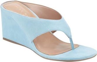 Marc Fisher Udena Wedge Flip Flop in Light Blue at Nordstrom, Size 5.5