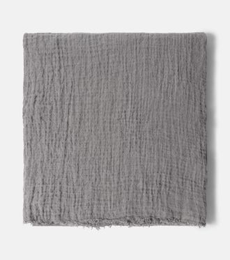 ONCE MILANO Tassel-detail linen blanket