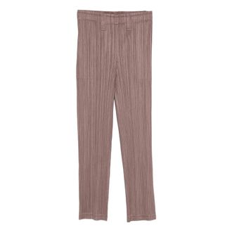 Issey Miyake Cropped Broeken - Dames - Vrijetijds broeken - Bruin - M - Broeken