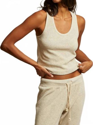 perfectwhitetee Cruise Terry Tank Top In Oat