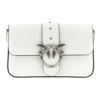 Pinko Pinko, Tassen, Dames, Wit, ONE Size, Katoen, Mini Love Bag Slouchy