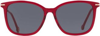 Carolina Herrera Grey Square Ladies Sunglasses HER 0100/G/S 0C9A/IR 56