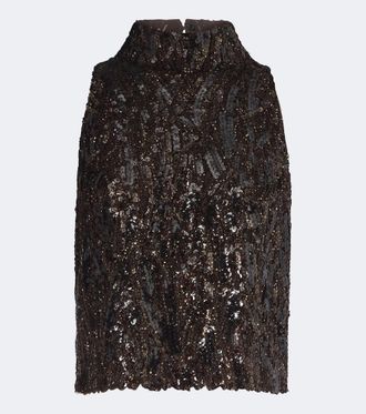 Brunello Cucinelli Top con lentejuelas