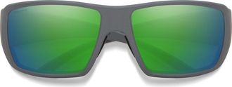 Smith Guides Choice XL 63mm ChromaPop Polarized Oversize Square Sunglasses in Matte Cement /Glass Green at Nordstrom
